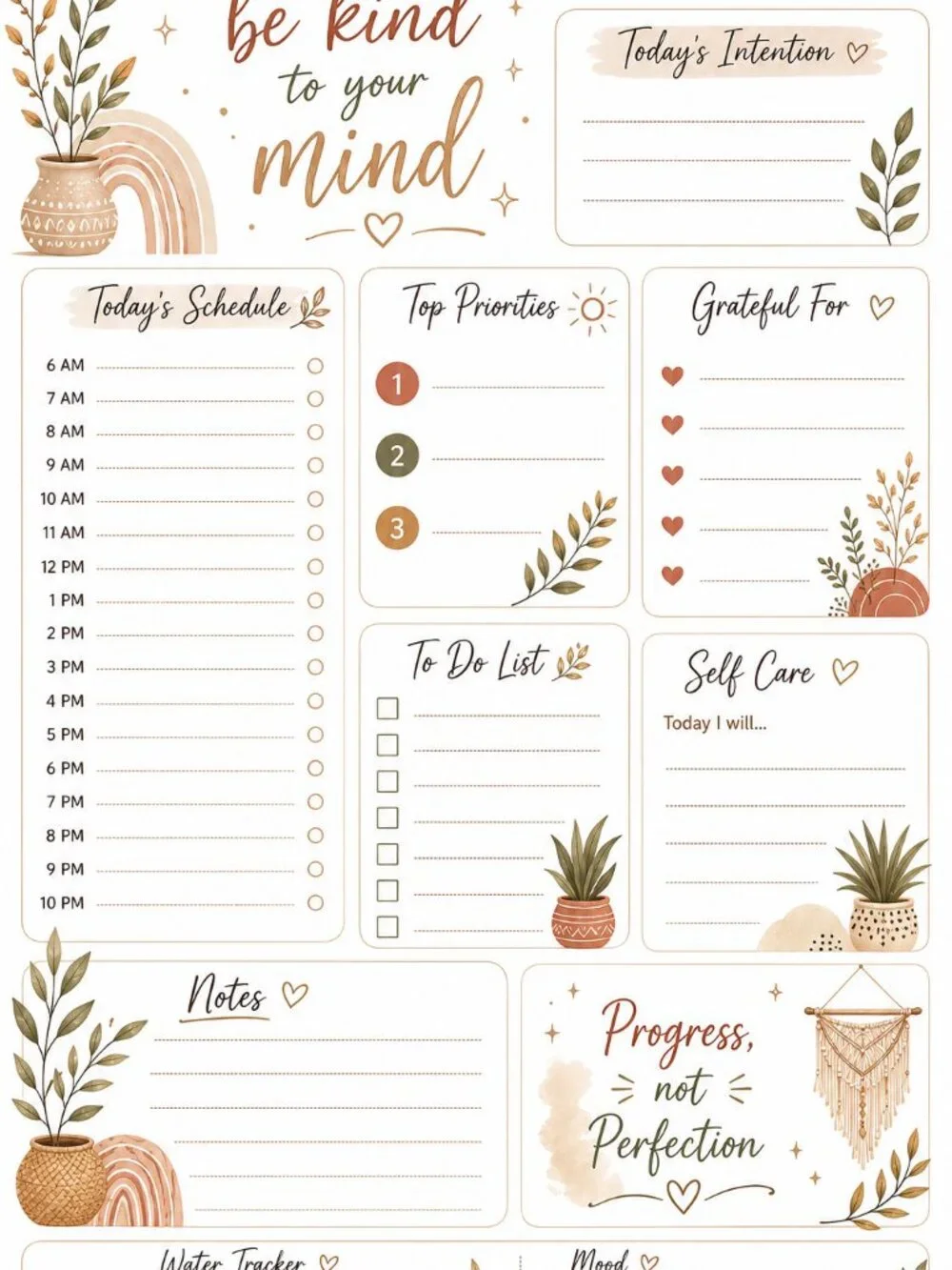 Be Kind to Your Mind Planner & Notepad Bundle